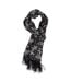 Womens/ladies One Paisley Silk Scarf One Size Black White Luke 1977-1