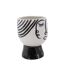 Vase Pot Visage en Porcelaine Face 18cm Blanc & Noir-4
