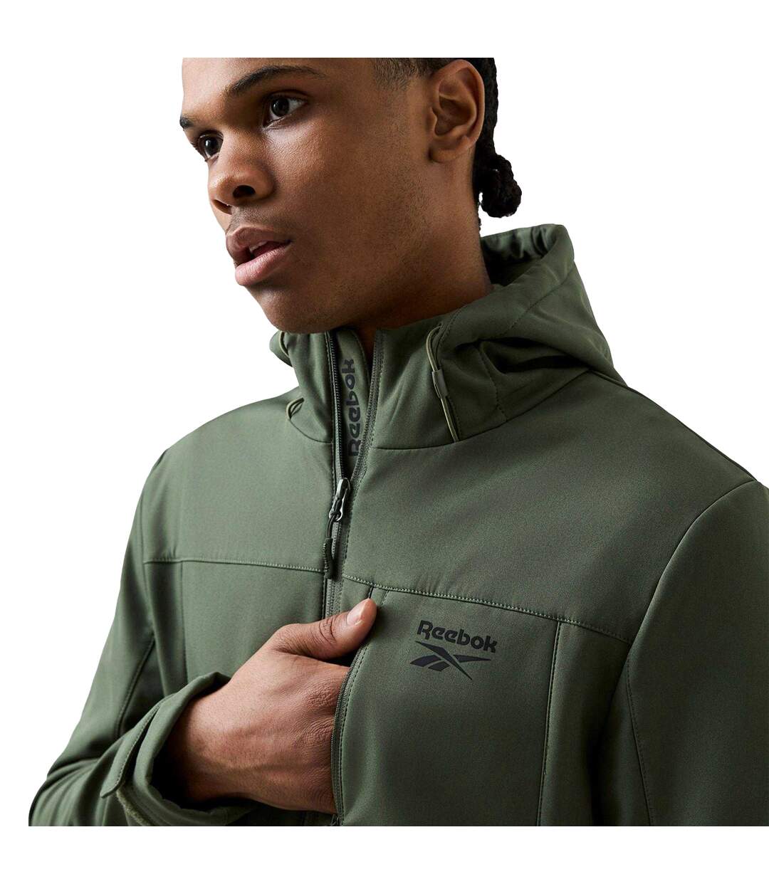 Mens Compton Soft Shell Jacket Hunter Green Reebok-3