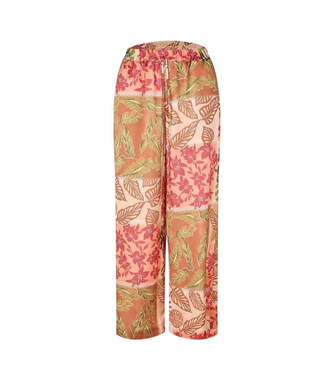 Womens/ladies Patchwork Wide Leg Trousers Multicoloured Biba-1
