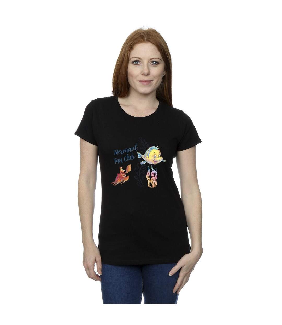 Disney T-shirt coton The Little Mermaid Club Femme/Ladies (Noir) - UTBI26354-2