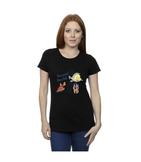 Disney T-shirt coton The Little Mermaid Club Femme/Ladies (Noir) - UTBI26354