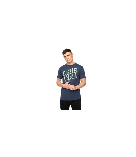 Mens Protrax Cotton T-shirt Navy Crosshatch