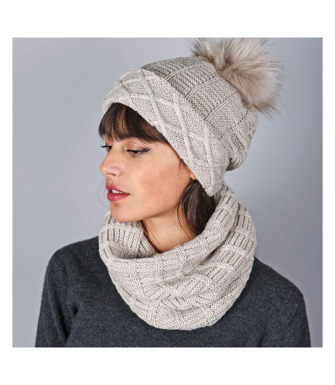 Snood et bonnet Komin  - Fabriqué en UE-2