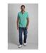 Mens Miles Pique Organic Polo Shirt Aqua Marine Weird Fish-1