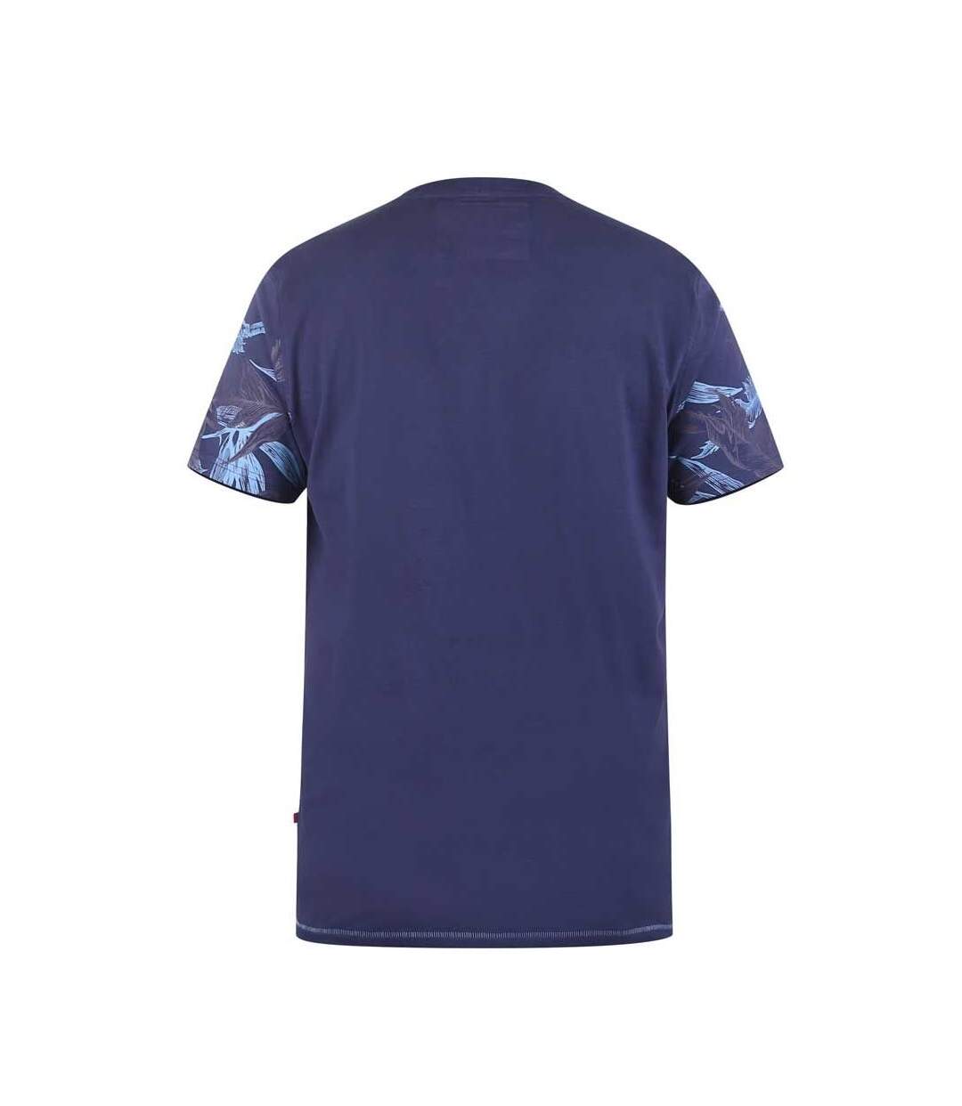 Duke Mens Bromley D555 Floral Kingsize T-Shirt (Navy)