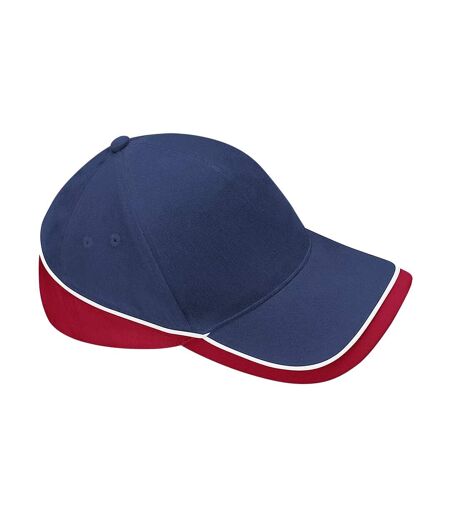Teamwear Competition Cap French Navy Bright Royal Blue White Beechfield