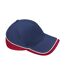 Teamwear Competition Cap French Navy Bright Royal Blue White Beechfield-2