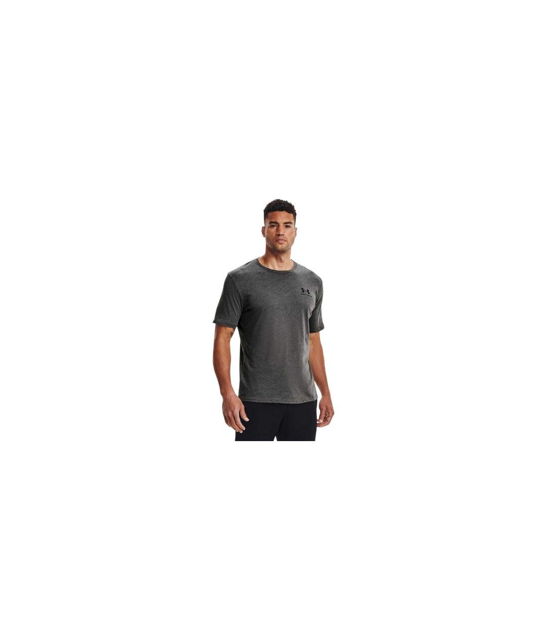 T-shirt Motif/style Logo Sur Poitrine Sportstyle Homme Gris Foncé Chiné Under Armour-1