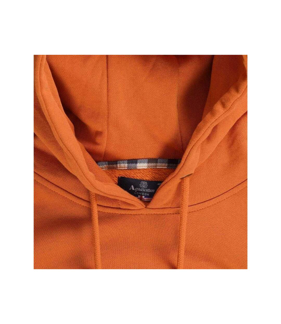 Sweat À Capuche Motif/style Petit Logo Active Homme Orange Rouille Aquascutum-4