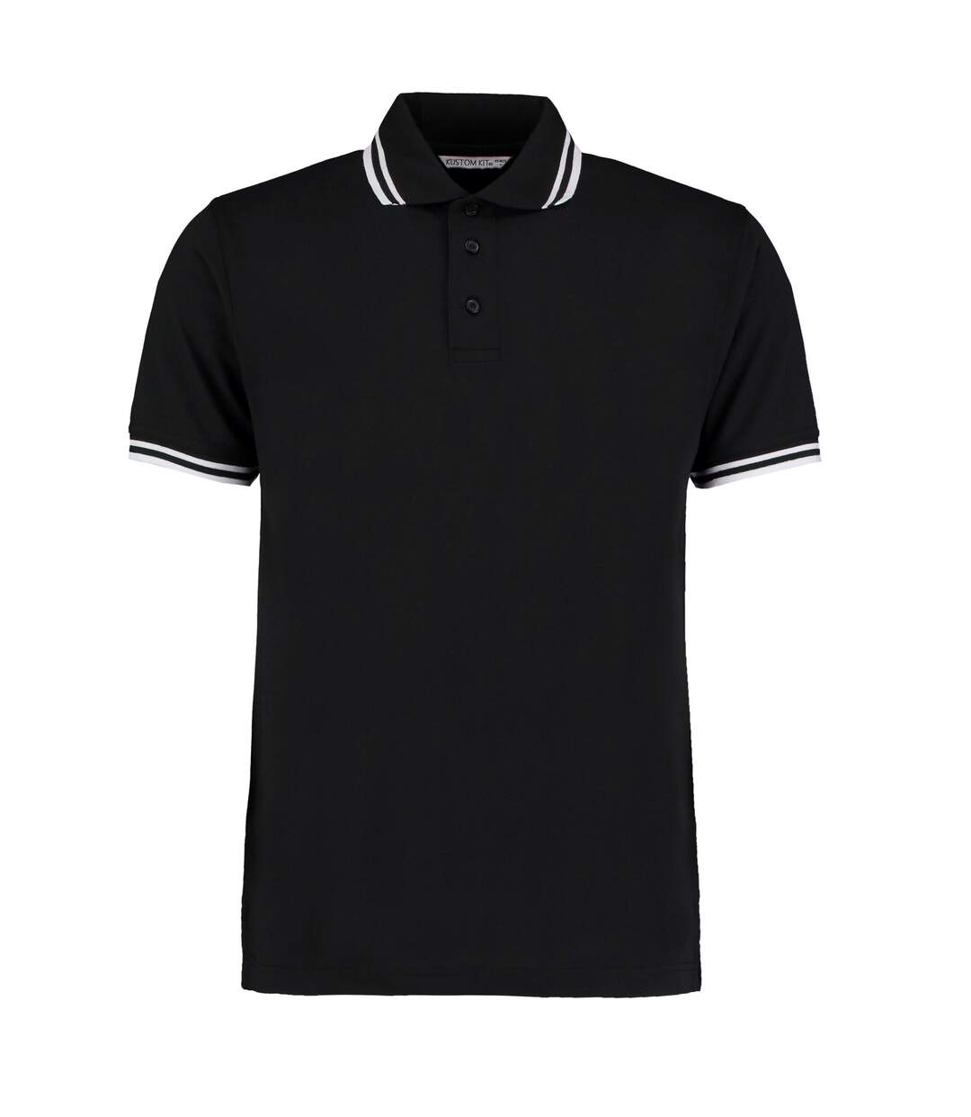 Polo homme noir / blanc Kustom Kit Kustom Kit