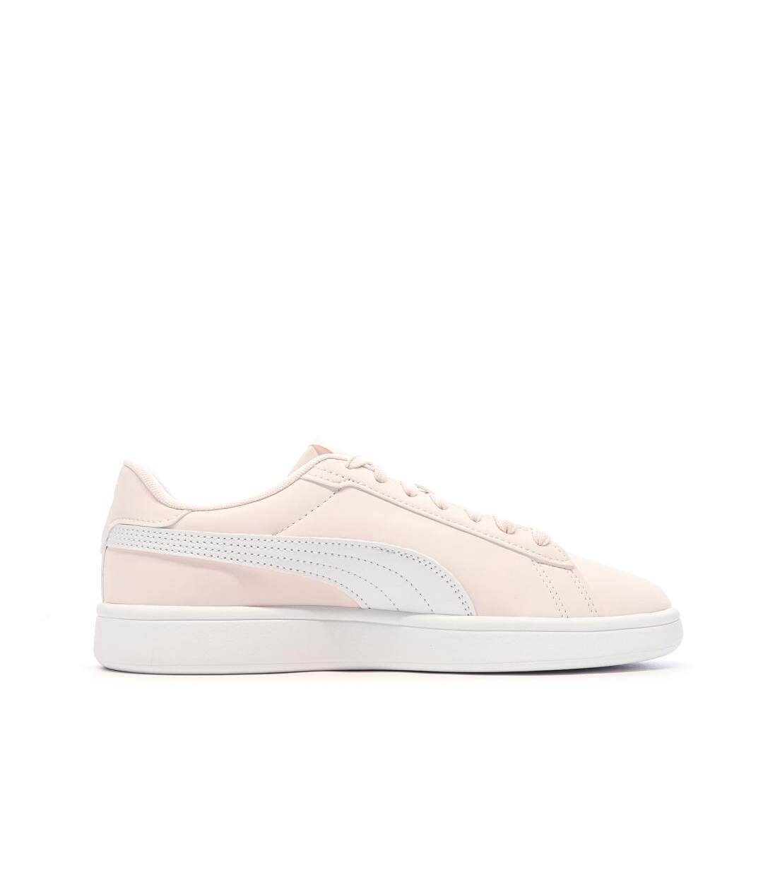 Baskets rose/blanc femme puma smash-2