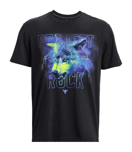 Mens Project Rock Wolf Heavyweight T-shirt Black Under Armour