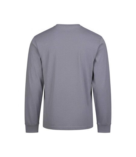T-shirt Manches Longues Homme Gris Chiné Awdis