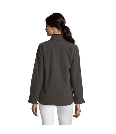 SOLS Womens/Ladies Roxy Soft Shell Jacket (Breathable, Windproof And Water Resistant) (Charcoal)