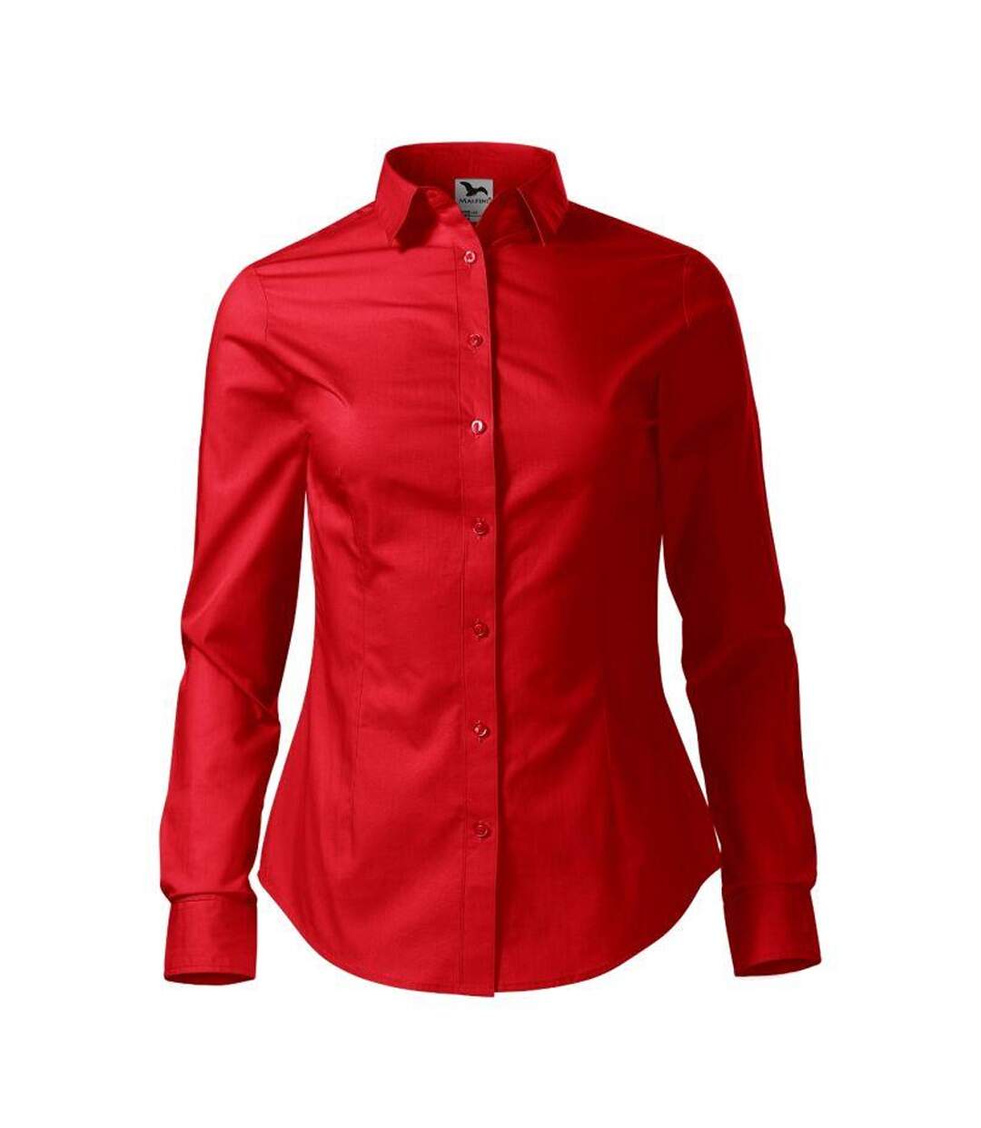 Chemisier Manches Longues Style Femme Rouge Malfini-1