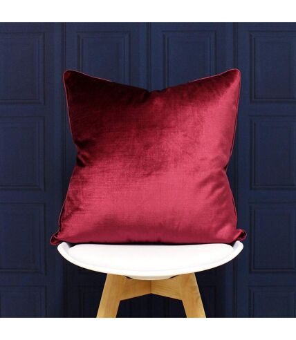 Riva Paoletti Luxe Velvet Cushion Cover (Cranberry)