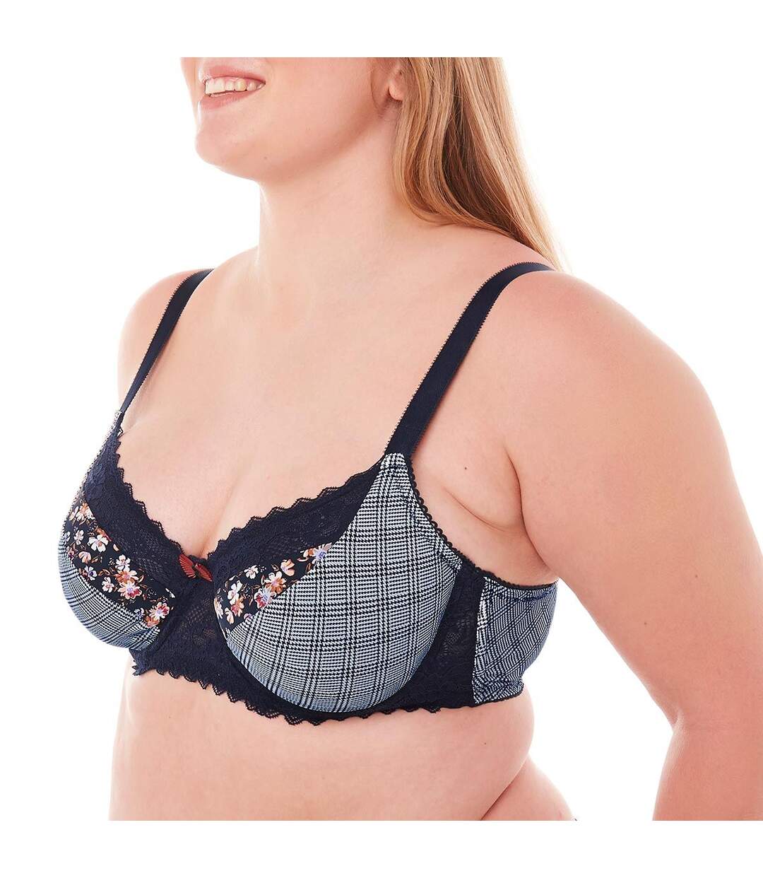 Soutien-gorge grand maintien indigo/caramel Débutante