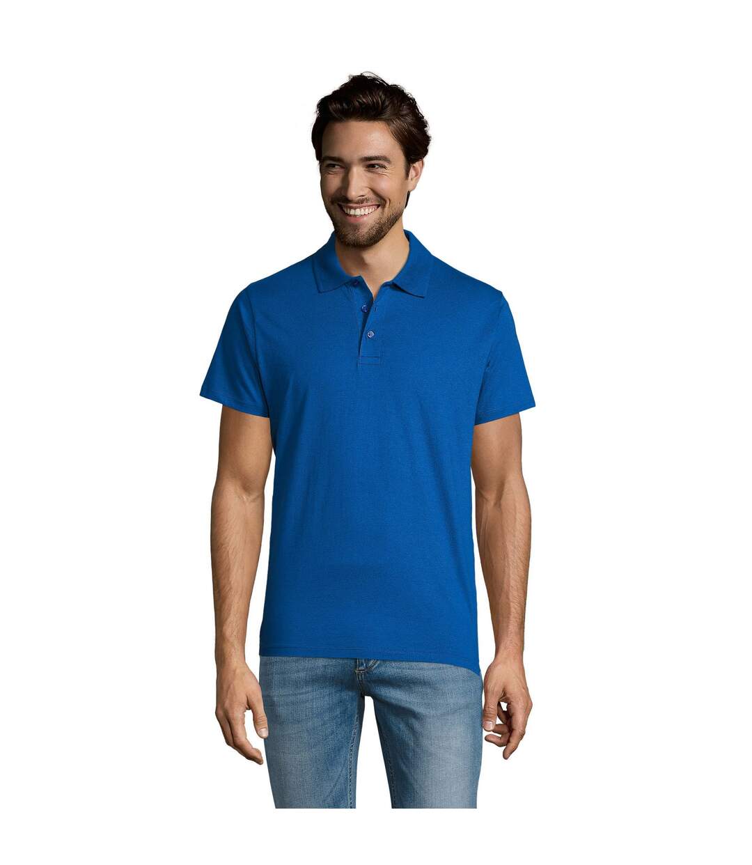 Prescott polo à manches courtes homme bleu roi SOLS