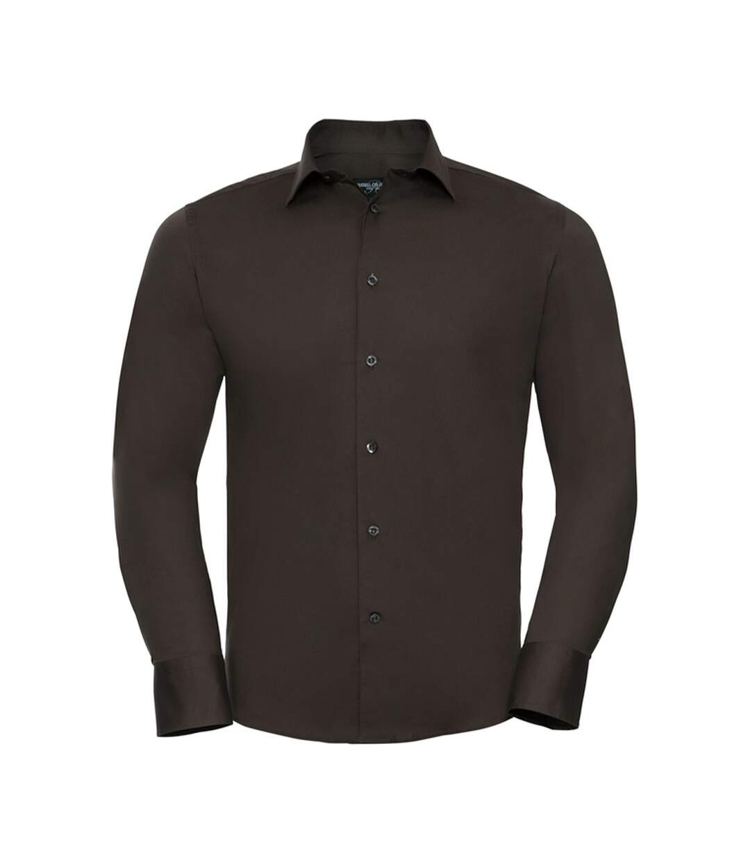 Chemise Manches Longues Homme Chocolat Russell Collection-1