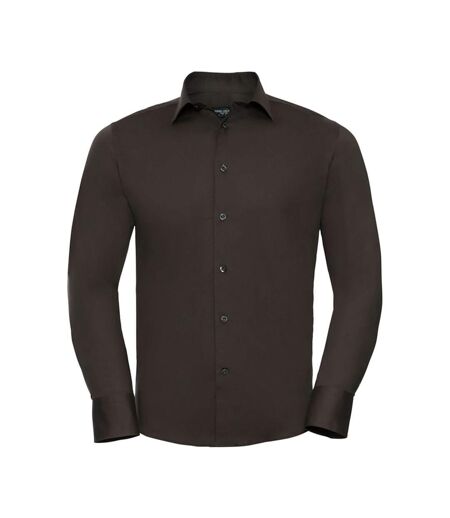 Chemise Manches Longues Homme Chocolat Russell Collection