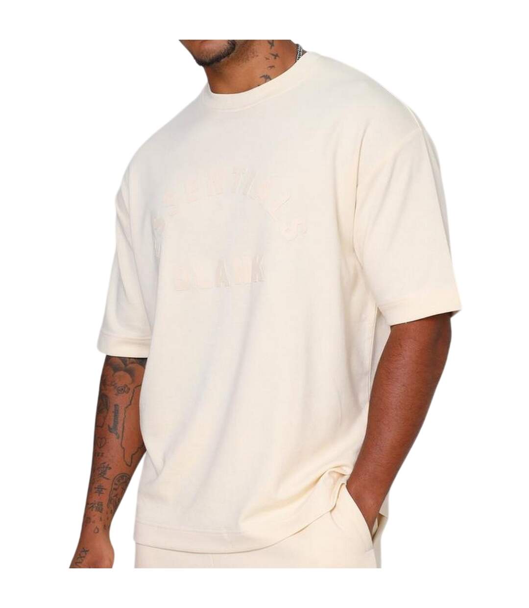 T-shirt Motif/style Arc Homme Sable Blank Essentials-3