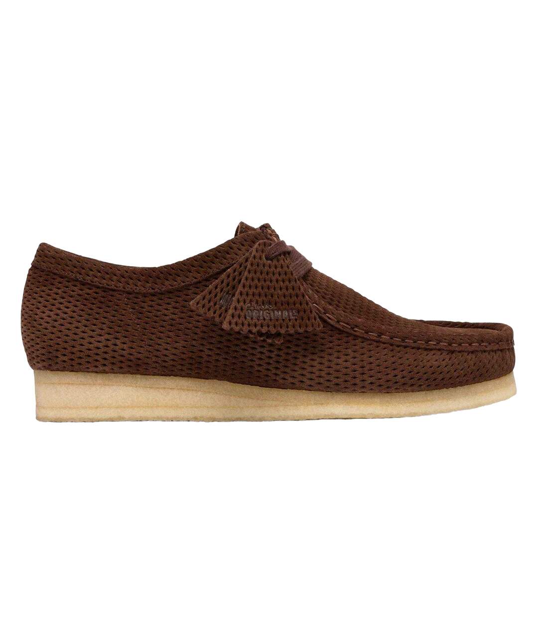 Mens Wallabee Suede Shoes Dark Brown Clarks Originals-1