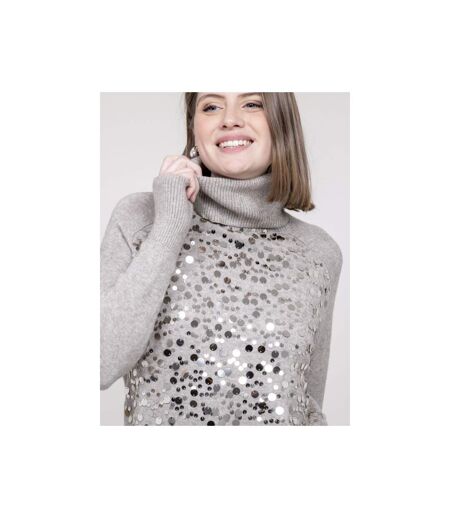 Pull col roulé à sequins KILISION - Dona X Lisa