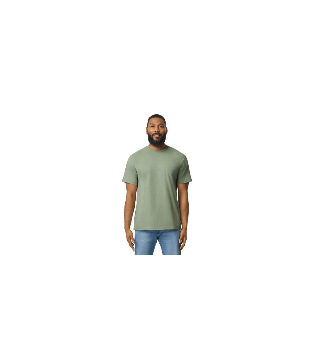 Mens Softstyle Enzyme Washed Midweight T-shirt Sage Gildan-1
