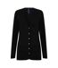 Henbury Womens/Ladies Cotton Acrylic V Neck Cardigan (Black) - UTPC6450