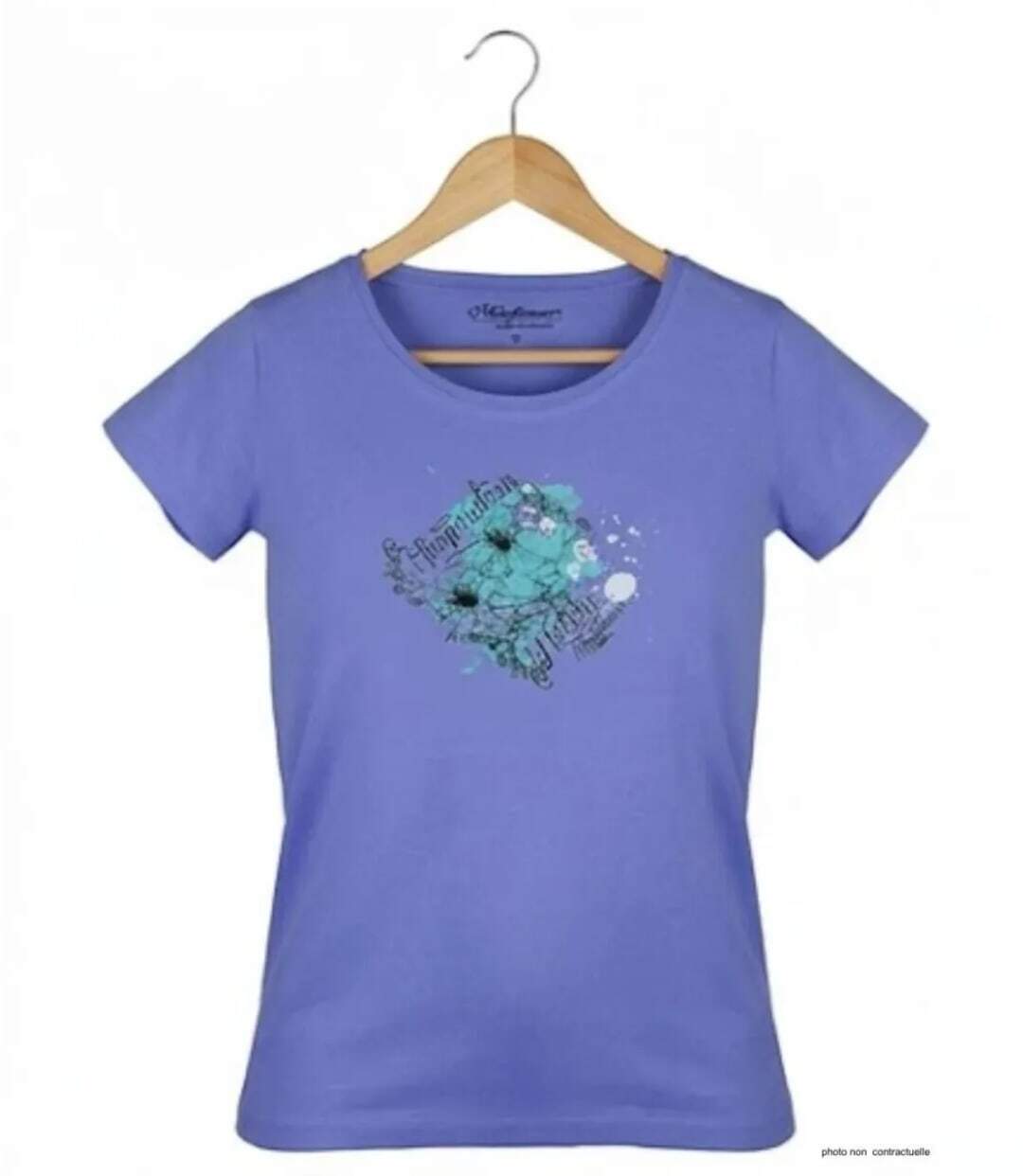 Tee-shirt femme MAYFLOWER DANIELE3 bleu lavande : le confort d'une coupe large-2