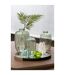 Vase Design en Verre Lignes 30cm Vert-2