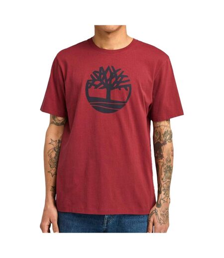 T-Shirt bordeaux/noir homme timberland sleeve - l
