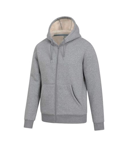 Mens Dalton Borg Lined Full Zip Hoodie Grey Mountain Warehouse