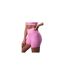 Womens/ladies Scrunch Slim Shorts Pink Gym King-1