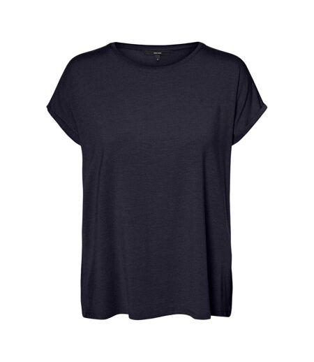 Womens/ladies Ava Plain T-shirt Night Sky Vero Moda