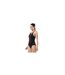 Womens/ladies Aztec One Piece Swimsuit Black Red Speedo-1