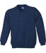 Sweat-shirt col polo - homme - JN041 - bleu marine