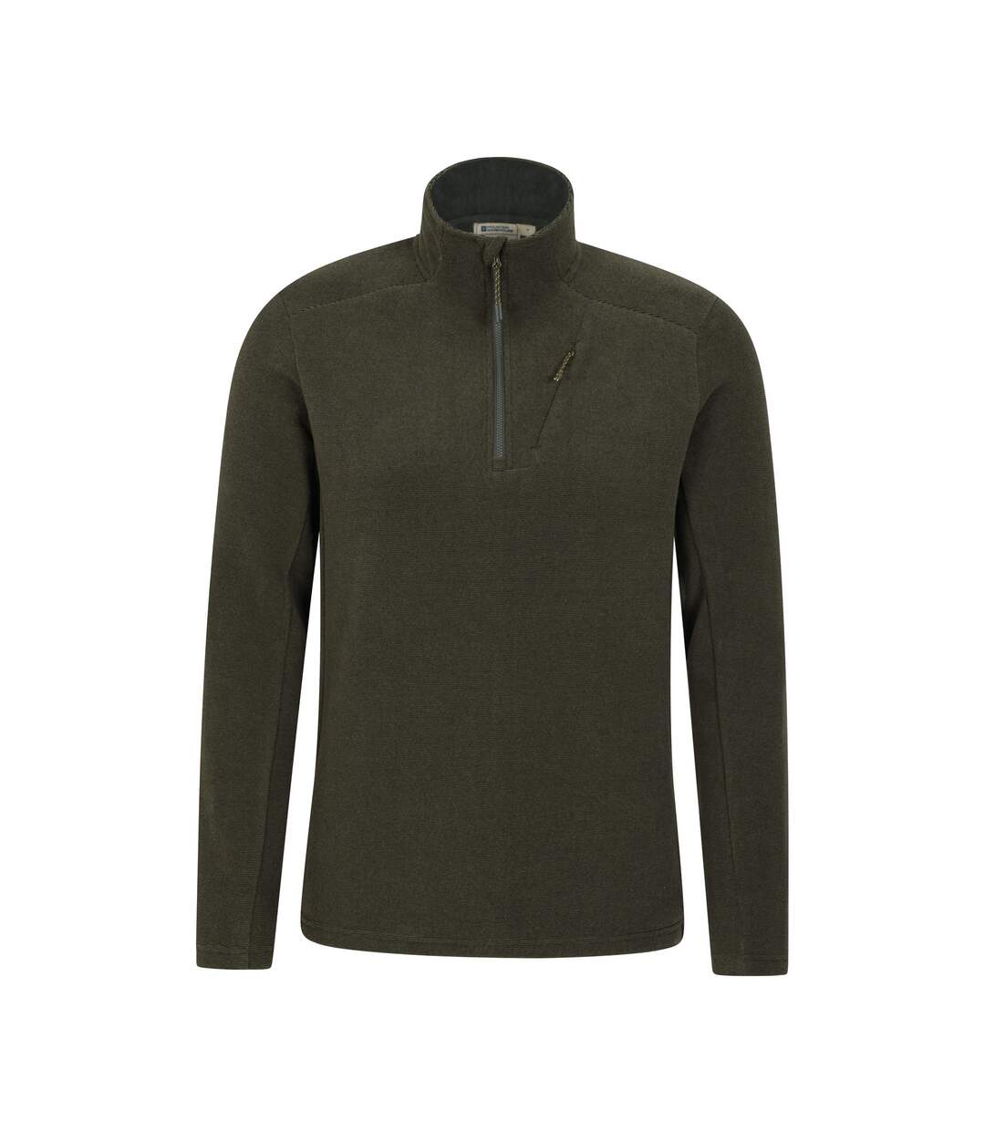 Mens ridge half zip fleece top khaki Mountain Warehouse