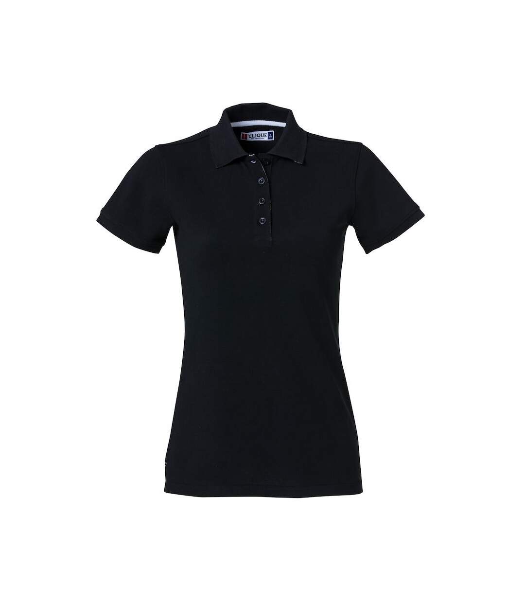 Polo heavy premium femme noir Clique-1