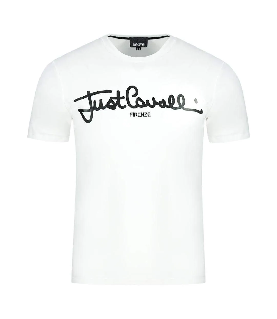 Mens Signature Logo T-shirt White Just Cavalli-1