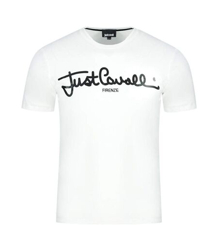Mens Signature Logo T-shirt White Just Cavalli