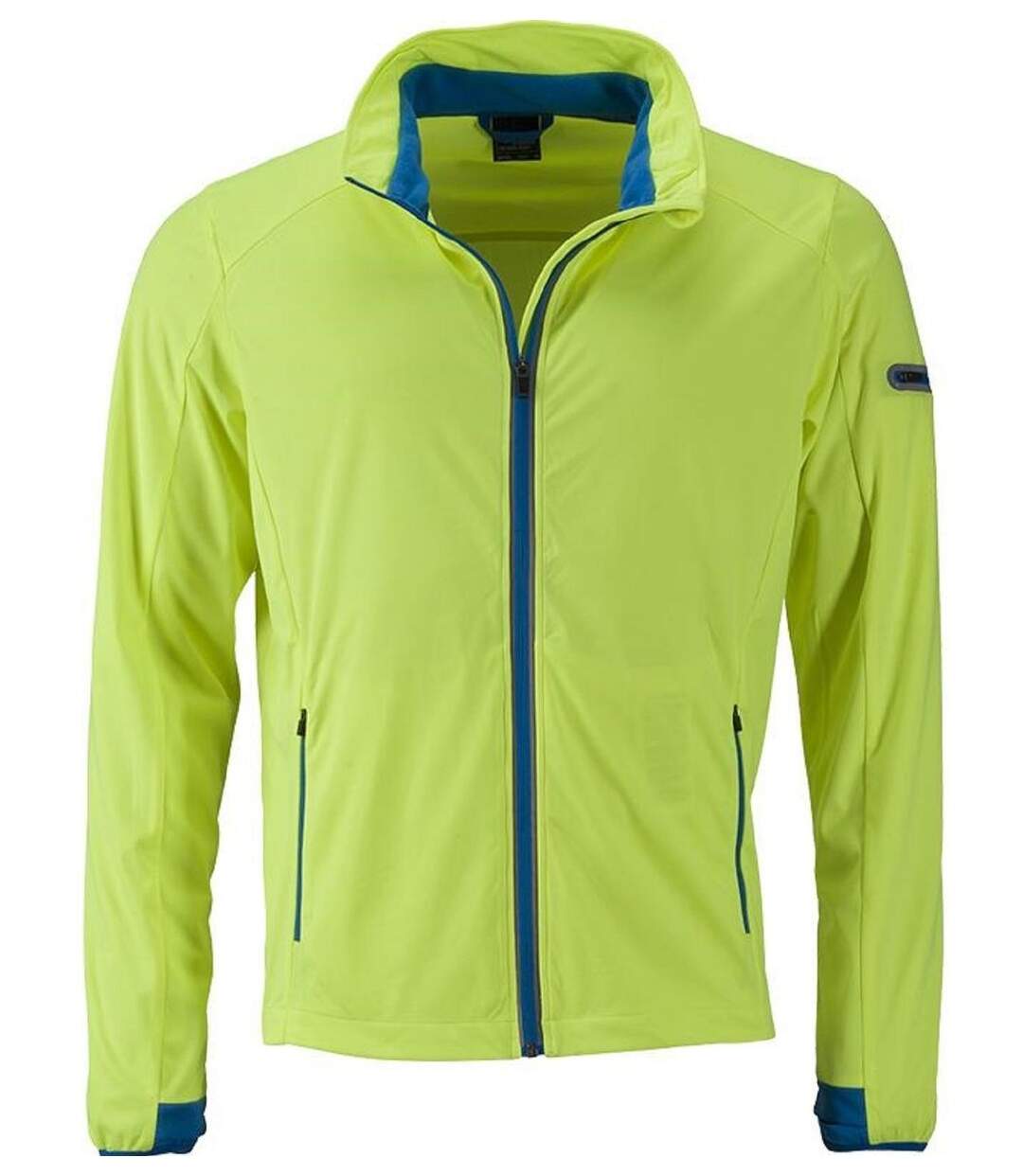 Veste softshell sport - Homme - JN1126 - jaune vif et bleu vif-1