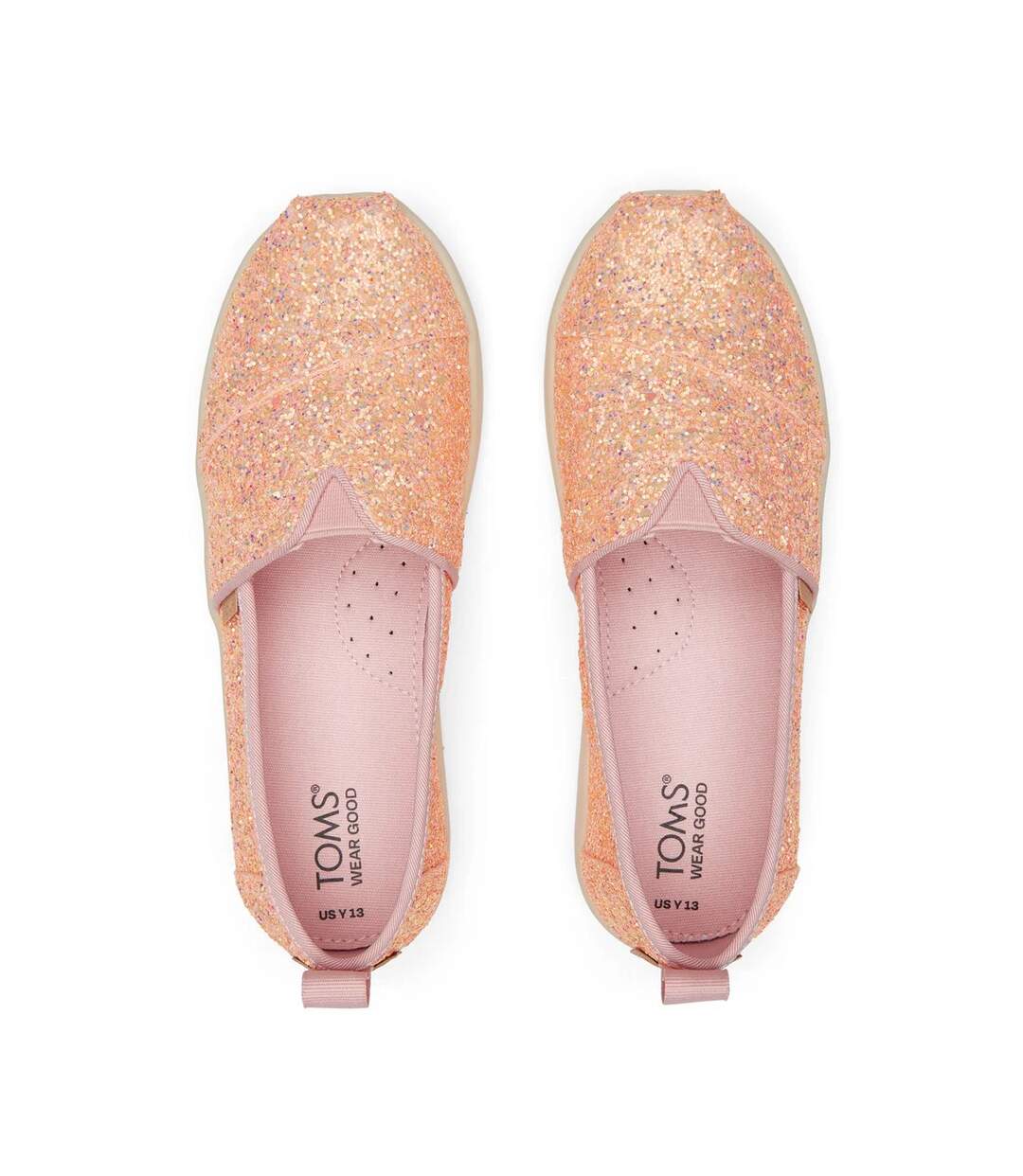 Womens/ladies Alpargata Quartz Loafers Pink Toms-4