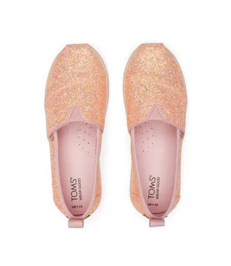 Womens/ladies Alpargata Quartz Loafers Pink Toms