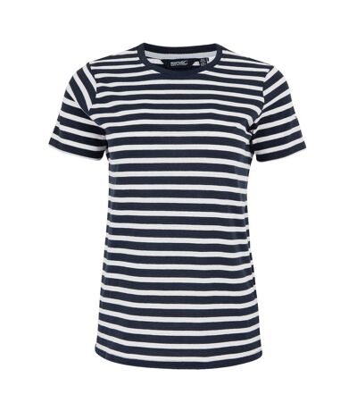 Womens/ladies bayletta striped t-shirt navy/white Regatta
