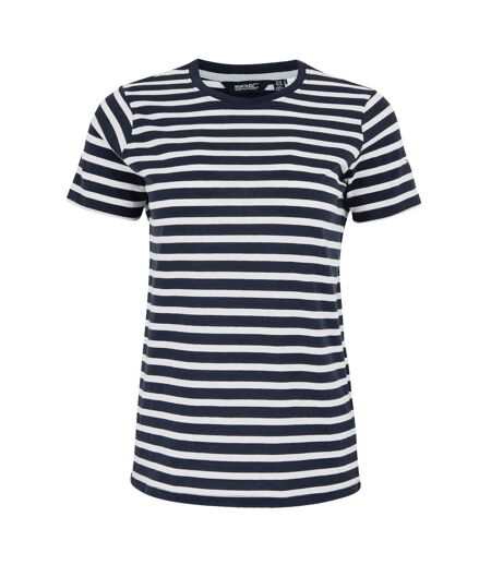 Womens/ladies bayletta striped t-shirt navy/white Regatta