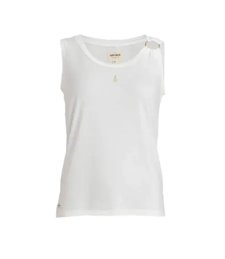 Débardeur blanc femme happy & co anneau