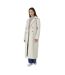 Womens/ladies Annabell Faux Wool Double-breasted Long Jacket Cream Brave Soul-1