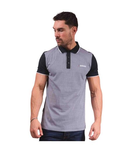 Polo Motif/style À Carreaux Homme Bleu Marine Lambretta